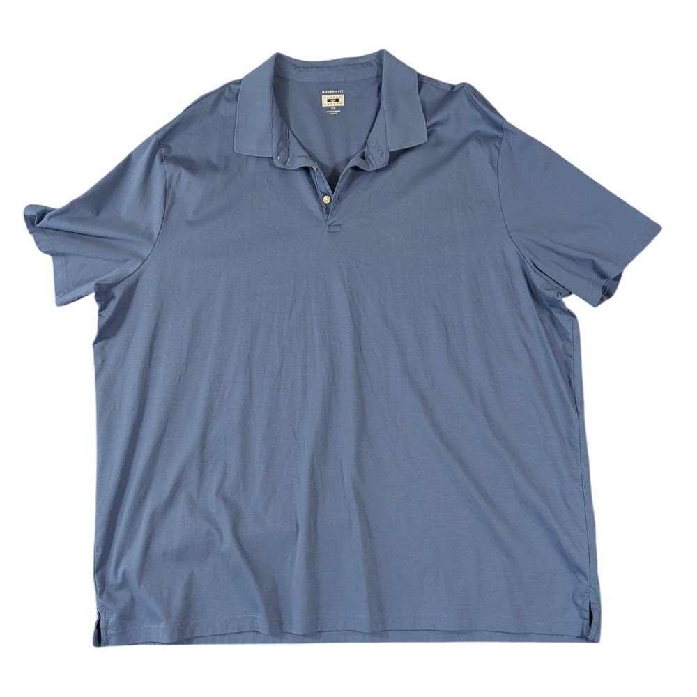 Joseph Abboud Mens Blue Polo Shirt 3X Modern Fit Cotton Short Sleeve‎